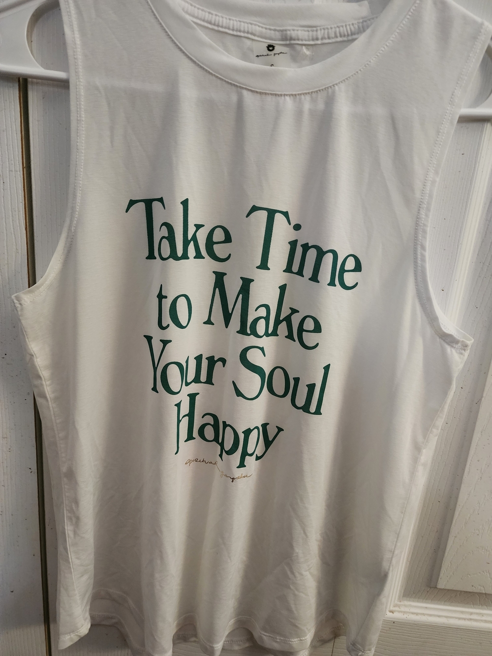 Spiritual Gangster White Crewneck Tee with Subtle Logo